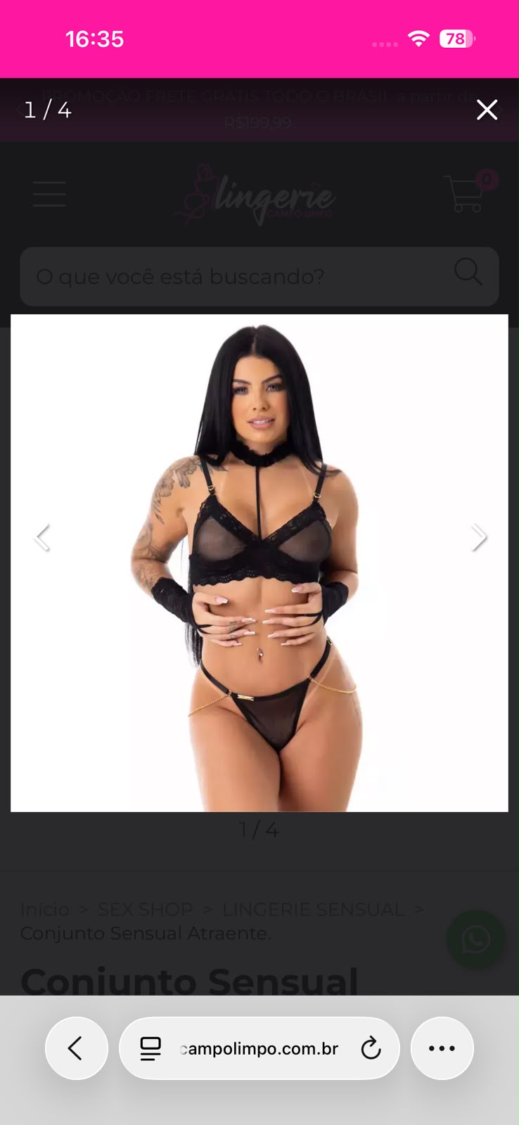 Conjunto Lingerie Fit