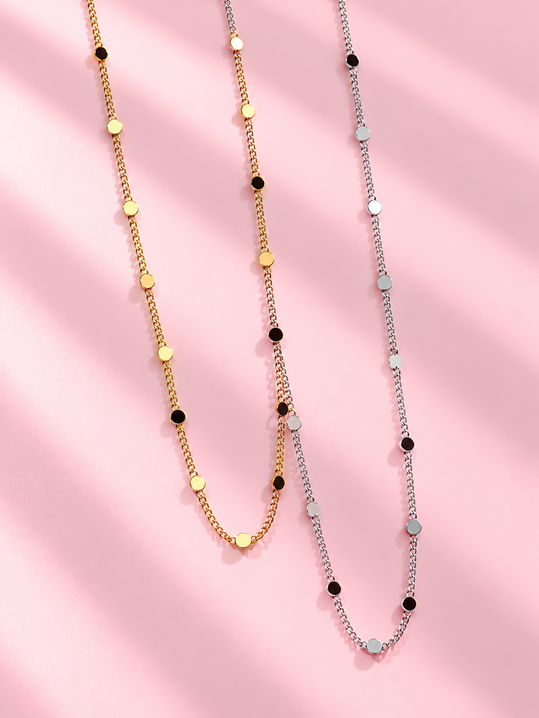 Colar chapas lisas