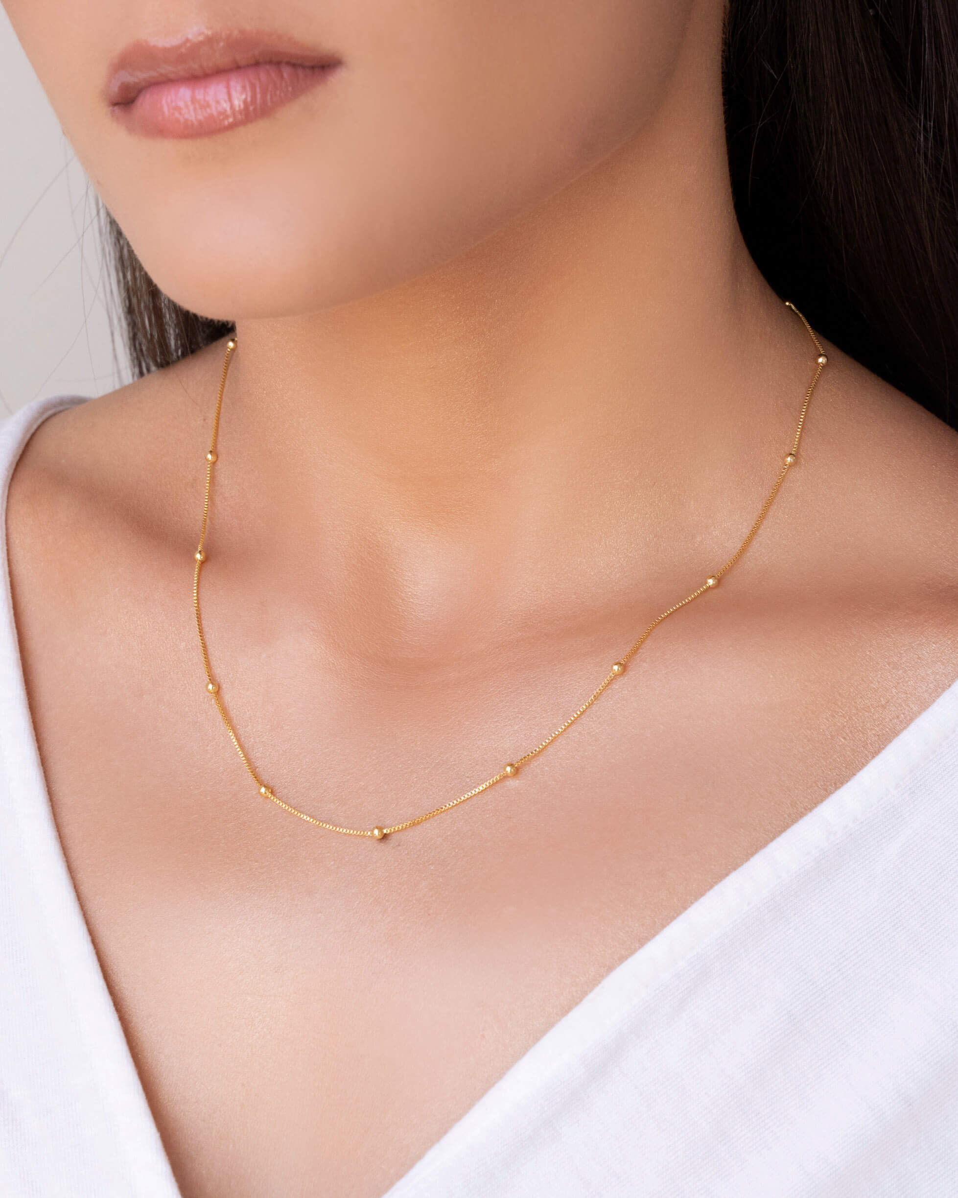 Gargantilha Bolinhas Lisas | Dourado