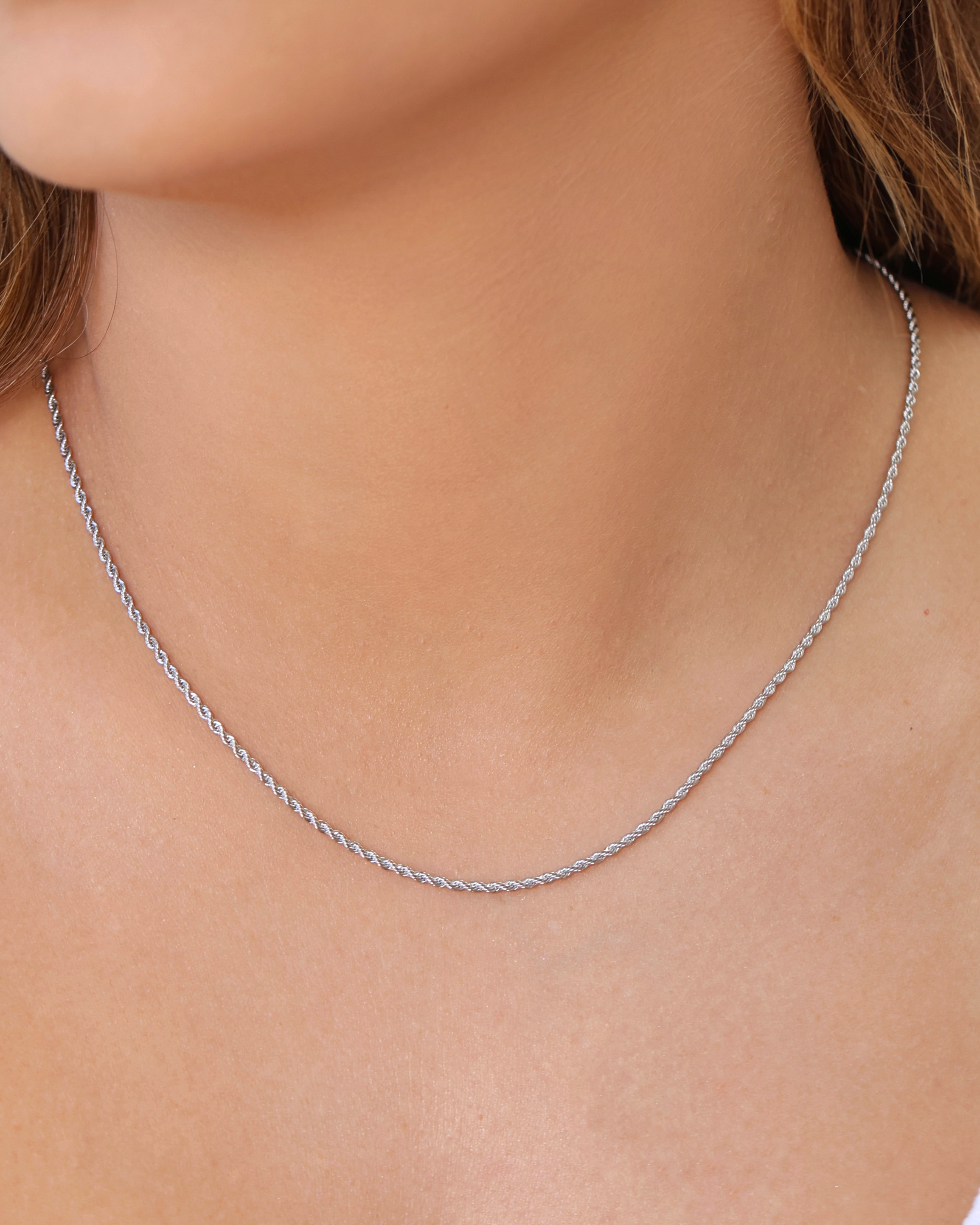Gargantilha Cordão Baiano 1.5 mm | Ródio Branco