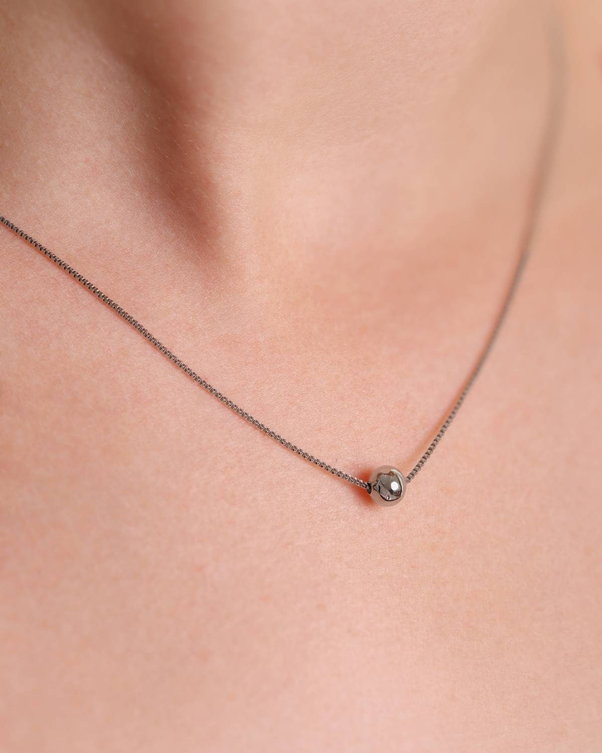 Choker Bolinha | Ródio Branco